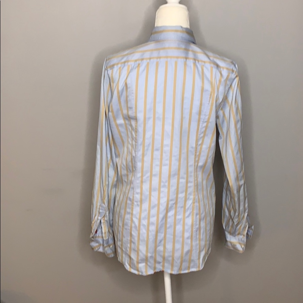 Faonnable Collared Blue/Cream Collared Work Shirt - image 3
